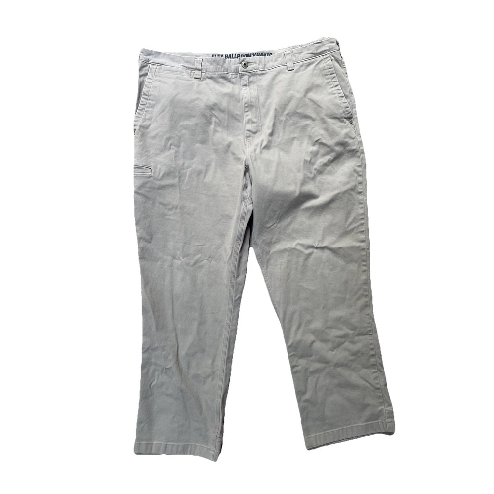 Duluth Trading Flex Ballroom Khaki Pants Mens 40x30 Relaxed Fit Brown Stretch